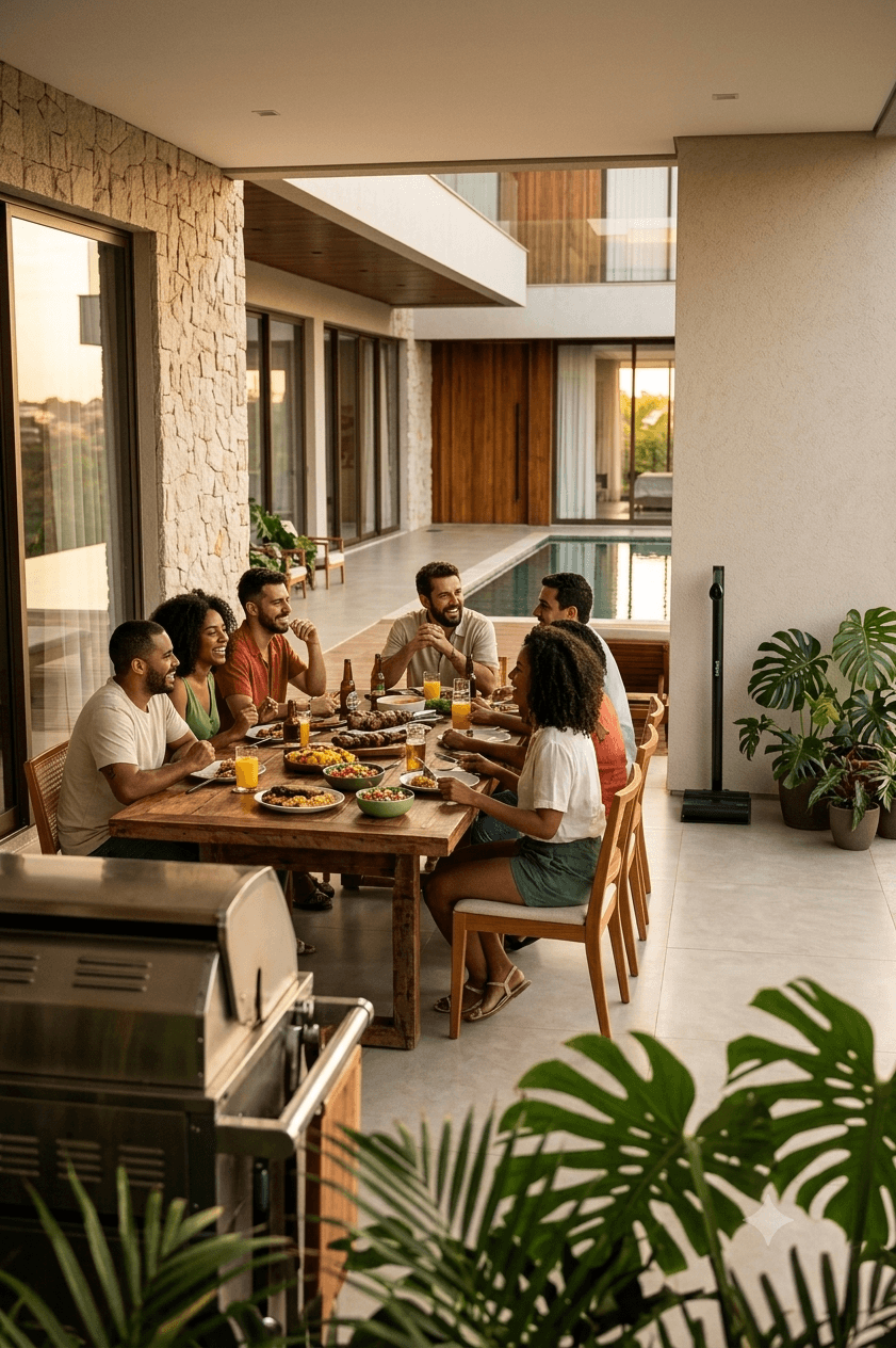 RollaBot Black Patio Lifestyle