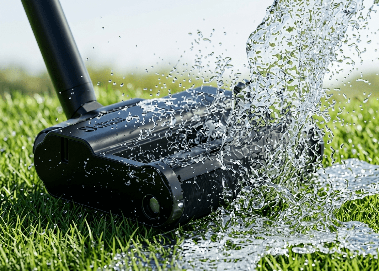 RollaBot Black Water Cleaning Close-up
